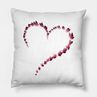 Butterfly Heart Ombré Pink Design Pillow