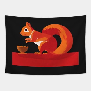 Red Squirrel Art Tapestry