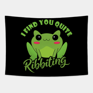 I Find You Quite Ribbiting Tapestry