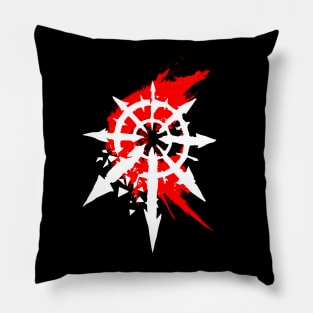 BLOOD STAR OF CHAOS white Pillow