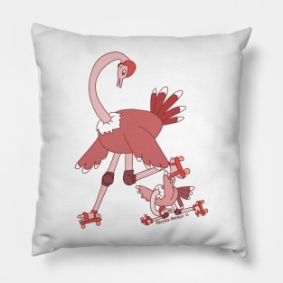 Ostrich roller derby Pillow