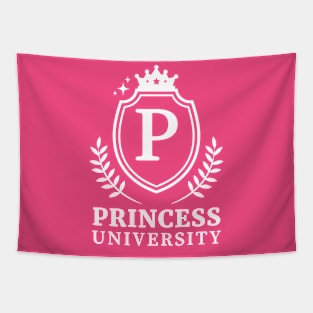 Princess University White Outline Tapestry