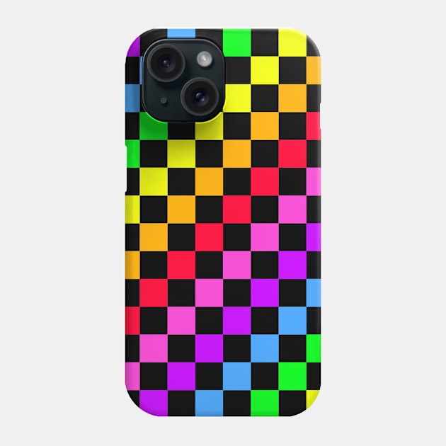 Colorful Checkered Square Pattern Phone Case by DesignWood Atelier