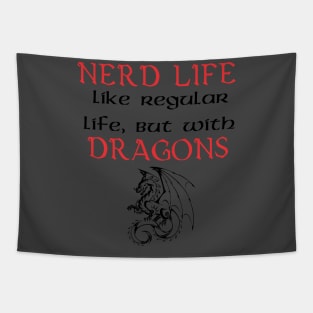 Nerd Life With Dragons Tapestry