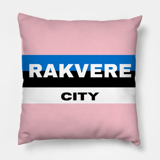 Rakvere City in Estonia Flag Pillow by aybe7elf