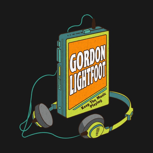 Gordon Lightfoot / Retro Walkman Design / Retro Music Art by EliseOB