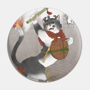 Cat of the five virtues Pin