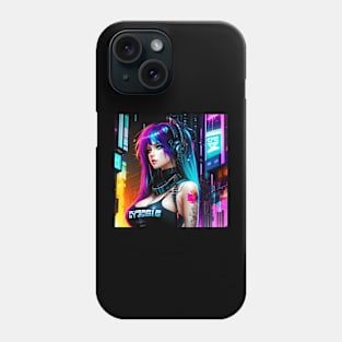 Beautiful Cyberpunk Girl [Design 2] Phone Case