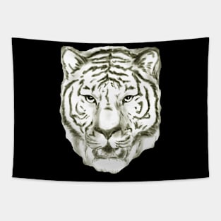 Tiger face portrait sketch Tapestry