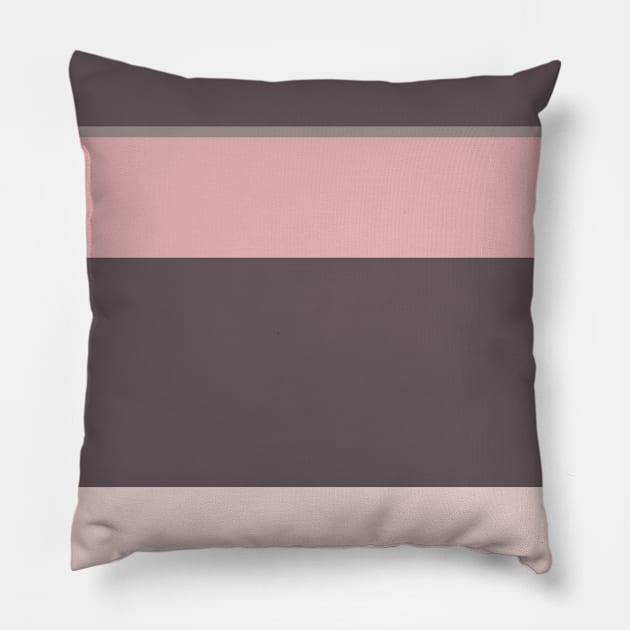 An astonishing admixture of Wenge, Spanish Gray, Lotion Pink and Pale Chestnut stripes. Pillow by Sociable Stripes