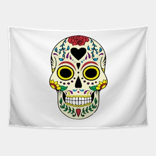 sugar skull mexican halloween Tapestry