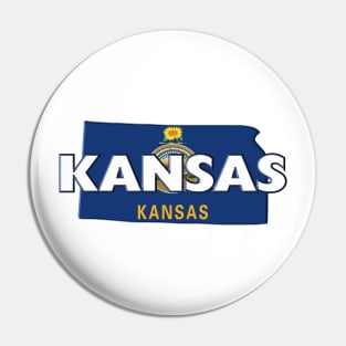 Kansas Colored State Pin