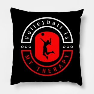 Volleyball is my therapy funny motivational design Pillow