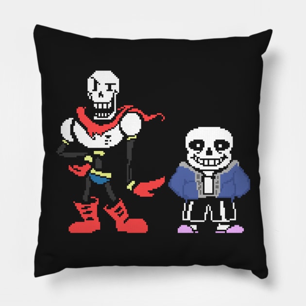 Papyrus and Sans Pillow by BrindleJustice