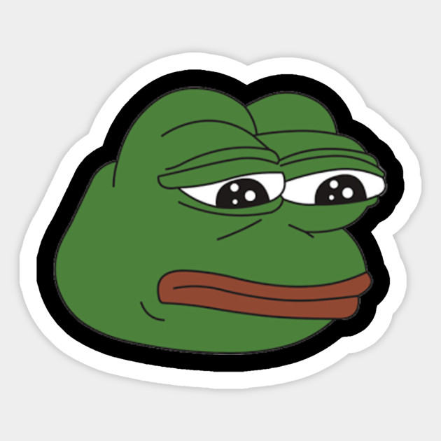 Sad Pepe - Pepe - Sticker | TeePublic