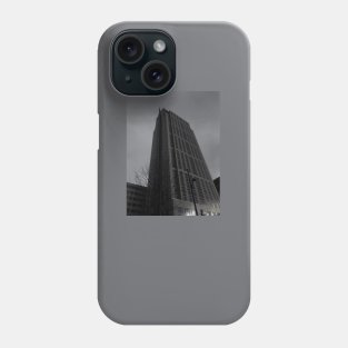 black and white building Phone Case