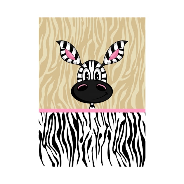 Cute Cartoon Zebra by markmurphycreative