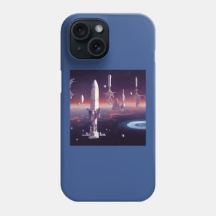 Interplanetary Spaceport Phone Case