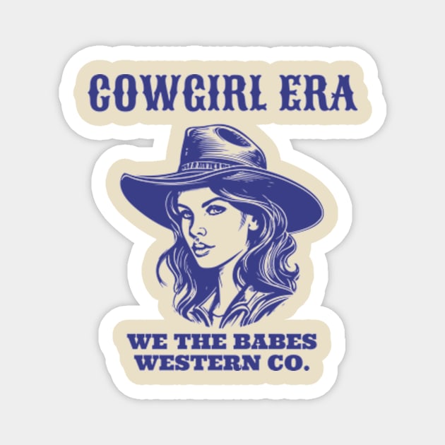 Vintage Cow Girl Era Magnet by Super Legend