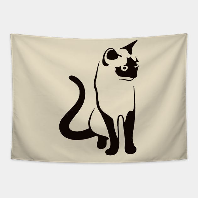 Siamese Cat Tapestry by taiche