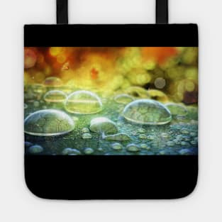 Waterdrops macro Tote