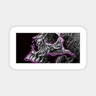 Skull side study (Pink edition) Magnet