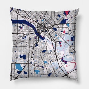 Dallas - United States MilkTea City Map Pillow