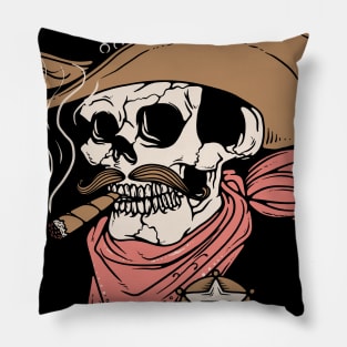 Skull Sheriff Pillow