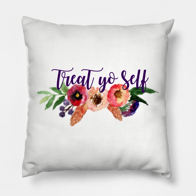 Floral Treat Yo Self Pillow by annmariestowe