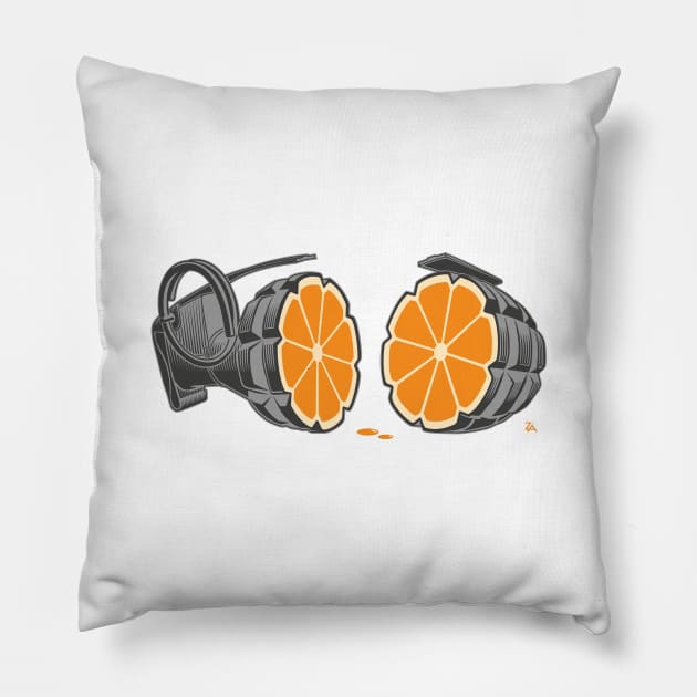 Make Juice Not War Pillow by zomboy