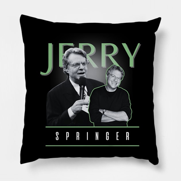 Jerry springer +++ 70s retro Pillow by TelorDadar