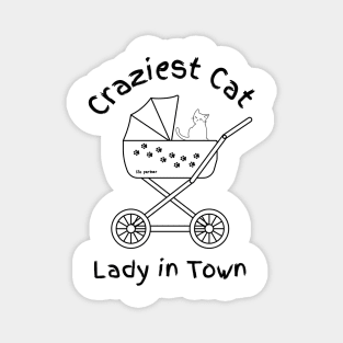 The Craziest Cat Lady in Town Magnet