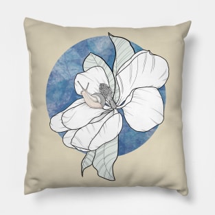 The Magnolia and The Snail Pillow