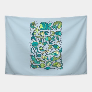 Funny Fishies Tapestry