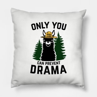 The Original Only You Can Prevent Drama Llama Smokey Bear Parody Pillow