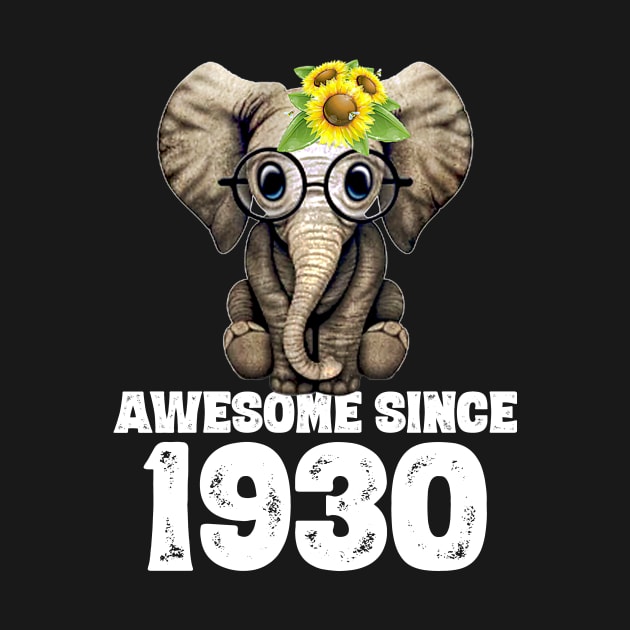 Awesome since 1930 90 Years Old Bday Gift 90th Birthday by DoorTees