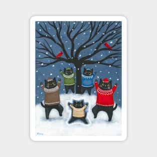 The Cats Celebration of Winter Magnet