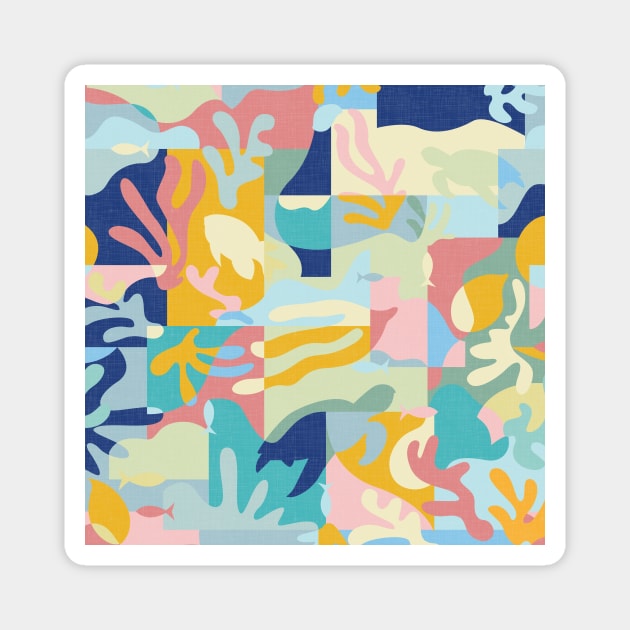 Underwater Abstraction / Pastel Shades Magnet by matise