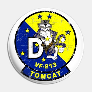 F-14 Tomcat - VF-213 Tomcat D - Grunge Style Pin