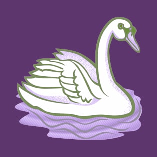 Genderqueer Pride Cartoon Swan T-Shirt