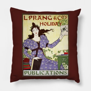 L. Prang & Co Holiday Magazine Ad Pillow