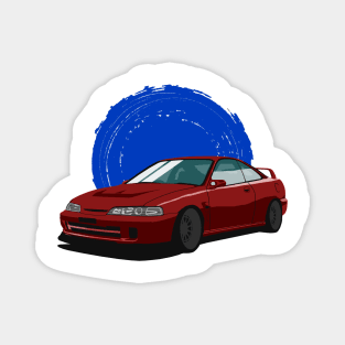 Red Honda Integra dc2 Magnet