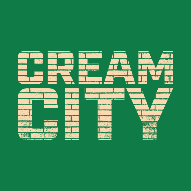 Milwaukee 'Cream City' Sports Fan T-Shirt: Showcase Your Love for Milwaukee Sports with Iconic Cream Brick Style! by CC0hort