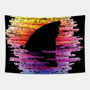 Rainbow Waters Shark Fin Awareness LGBT Pride Shark Lover Tapestry