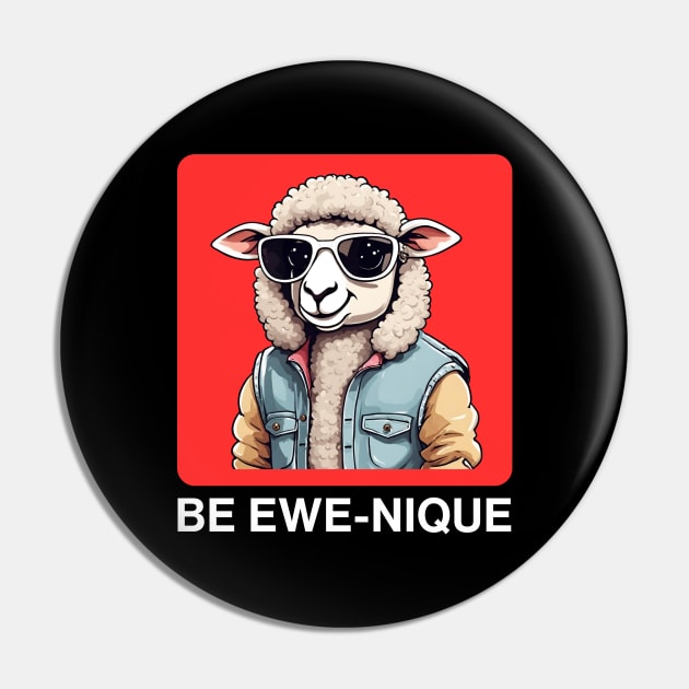 Be Ewe-Nique | Ewe Pun Pin by Allthingspunny