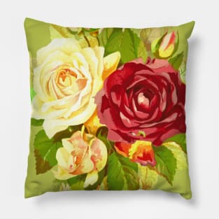 Yellow Roses Bouquet Pillow