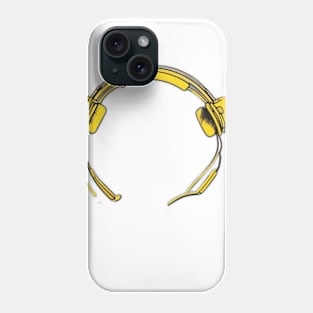 Headphone Yellow Shadow Silhouette Anime Style Collection No. 397 Phone Case