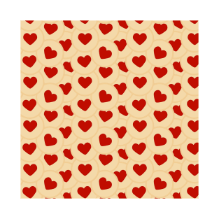 Heart Cookies Red Heart Jam for Valentine's Day Pattern T-Shirt