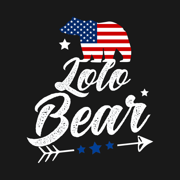 Lolo Bear Patriotic Flag Matching 4th Of July by shanemuelleres