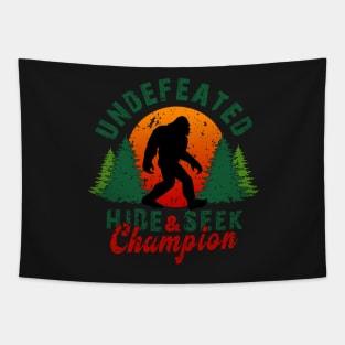 Undefeated Hide and Seek Champion Bigfoot Retro Tapestry